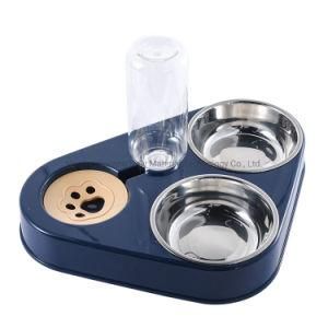 New Design Triple One-Piece Pet Feeder and Waterer