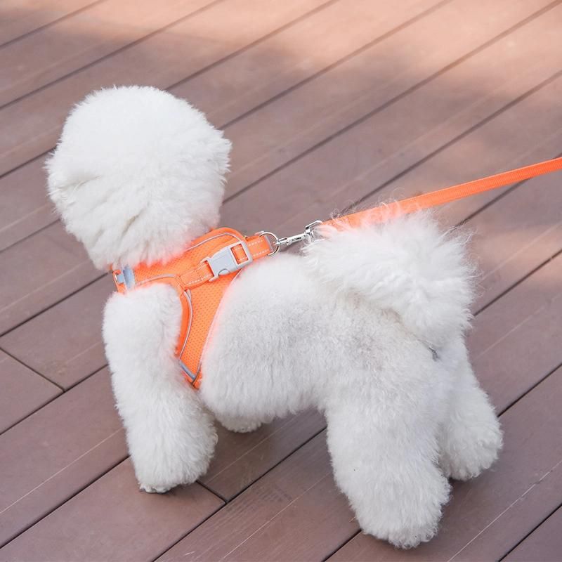 Reflective Pet Harness Dogs Strap with Leash Adjustable Nylon Harness Vest Breathable Collars for Chihuahua Small Large Dogs