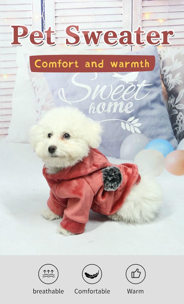 New Design Red and Black Two Color Pet Winter Hoodies Pet Clothes