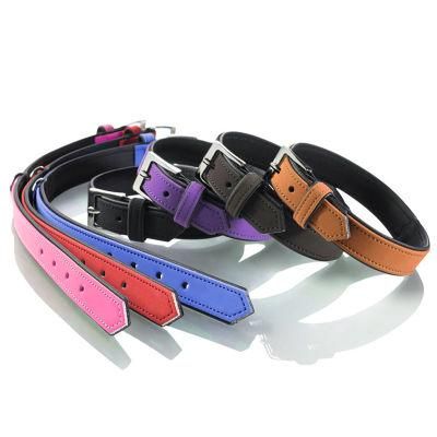 Wear-Resistant Dog Leather Leash PU Leather Dog Collar Pet Collars