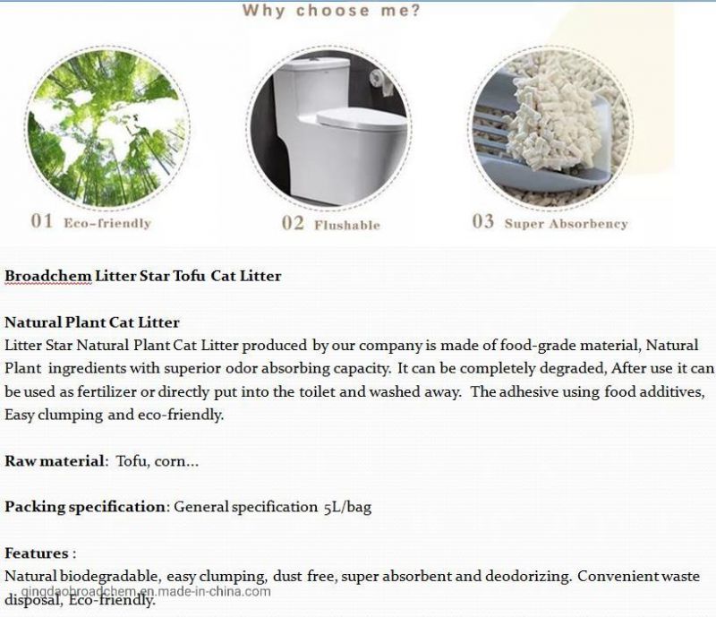 Clumping 6L Cat Litter Tofu Natural Cat Litter Unscented