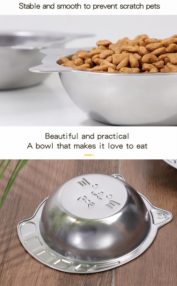 Original Patent Design 304 Stainless Steel Cat Dog Pet Food Drinking Feder Bowl