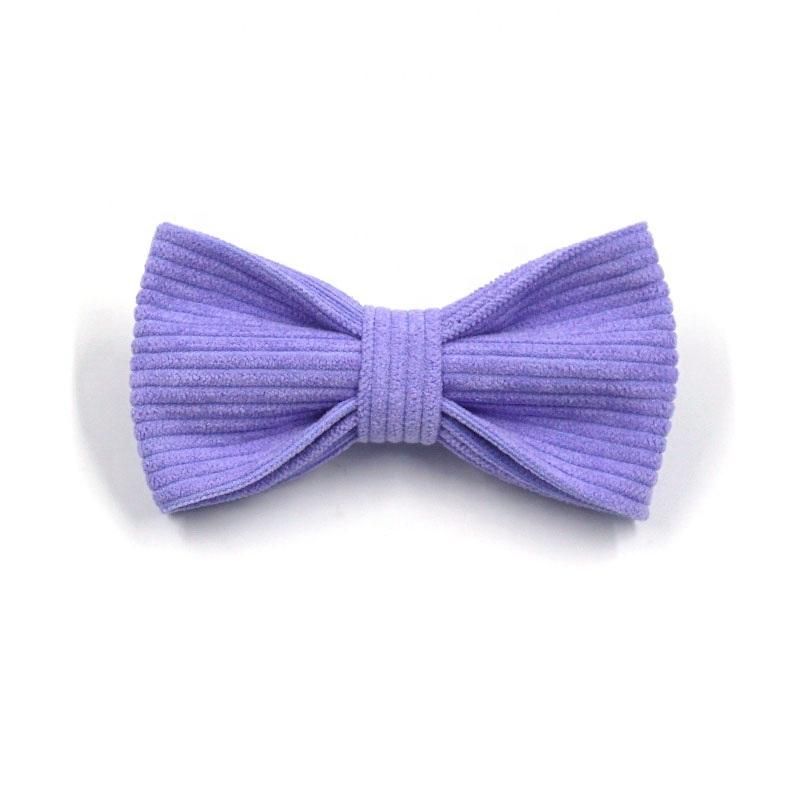 New Arrival High Quality Dog Collars Bowties Soft Corduroy New Design Colorful Dog Collar Lead Metal Buckle Dog Collar Leashes