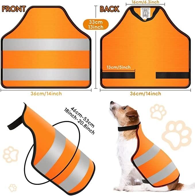 Dog Reflective Vest 4 Packs Adjustable Doggies Jackets Puppy Vest Safety Dog Reflective Vests High Visibility Vest for Dogs