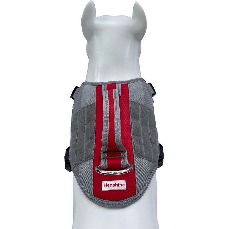 No-Pull Working Service Dog Vest Harness with Reflective Removable Hook and Loop Patches for Walking Training Hiking