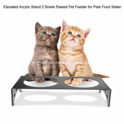 Factory Wholesale Acrylic Raised Pet Dog Feeder