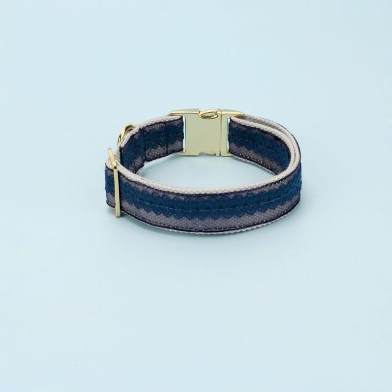 Cotton Webbing with Lace Decoration Custom Dog Collar