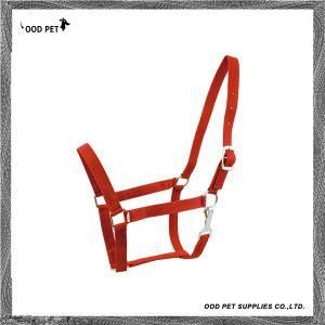 Basic Plain Nylon Horse Halter-Red