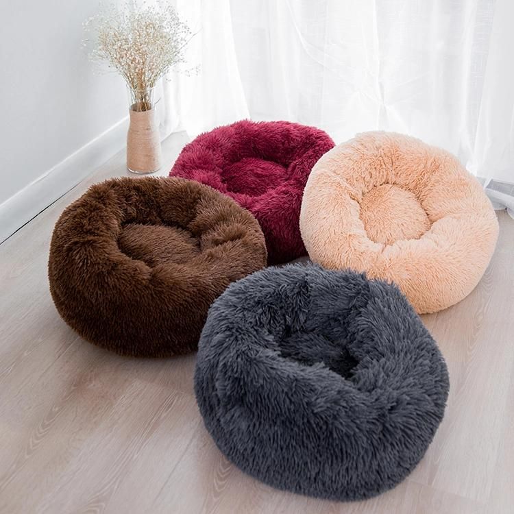 Pet Products Cat Sofa Supplies Animals Round Dog Cat House Nest Pet Dog Bed for Large Dog with Mat