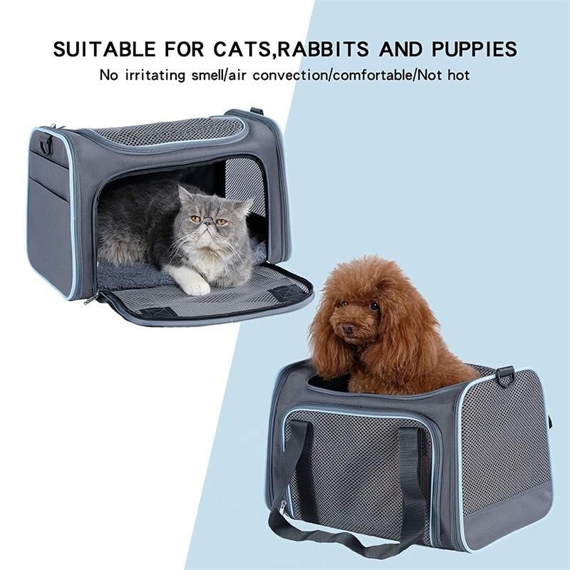 Hot Sale Airline Approved Soft Sided Bag for Cats and Dogs Portable Cozy Travel Pet Carrier Bag