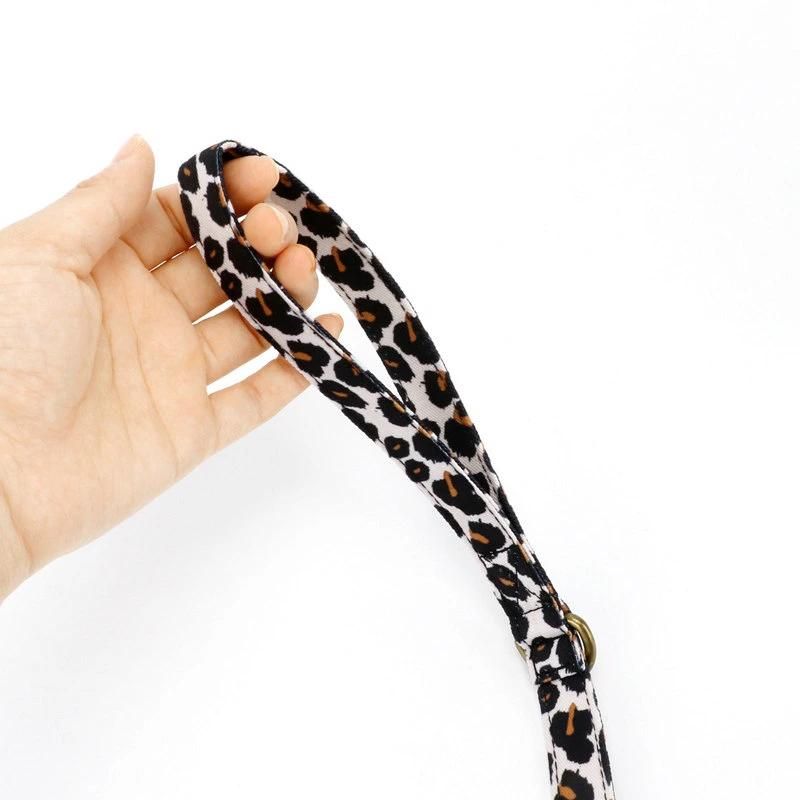 Leopard Pattern Dog Leash Collar Customized Logo Pattern Dog Leash