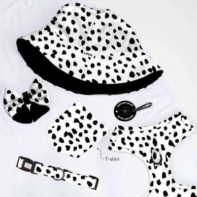 Popular Customized Design Printing Pet Accessories Dog Harness Poop Bag Holder Set with Owner T-Shirt Fedora Hats