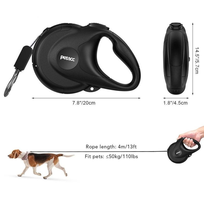 Custom Heavy Duty Extra Extendable Pet Repairable Nylon Walking Retractable Dog Leash for Large Medium Small Breeds