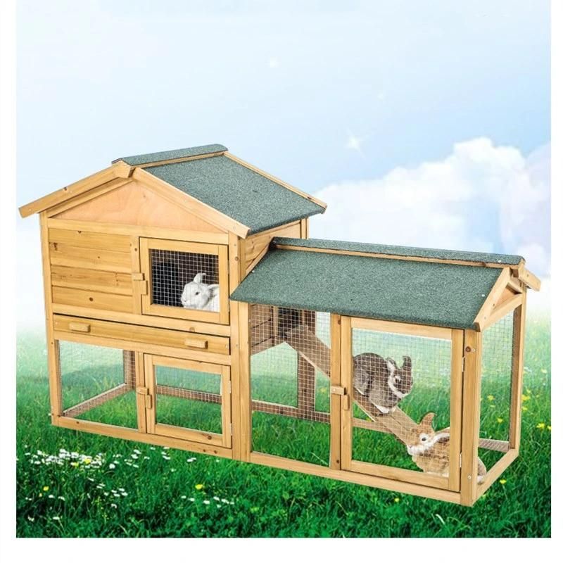 Zosia Small Rabbit Hutch Made of Fir Chicken Cage Dog House Ramp 0211