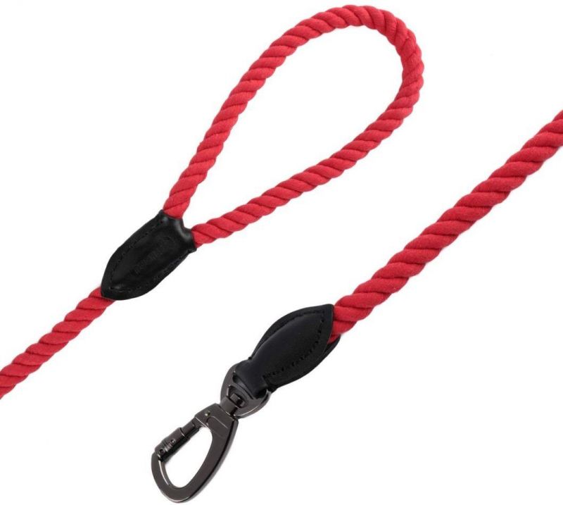 Cotton Rope Dog Collar and Leash