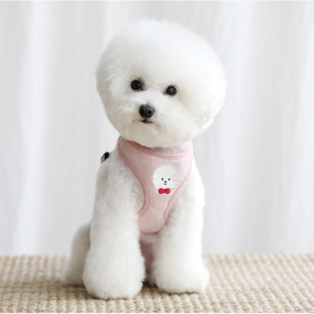 Hot Selling Ins Dog Vest Puppy Denim Fabric Embroidery Logo Jean Pet Harness Dog Harness