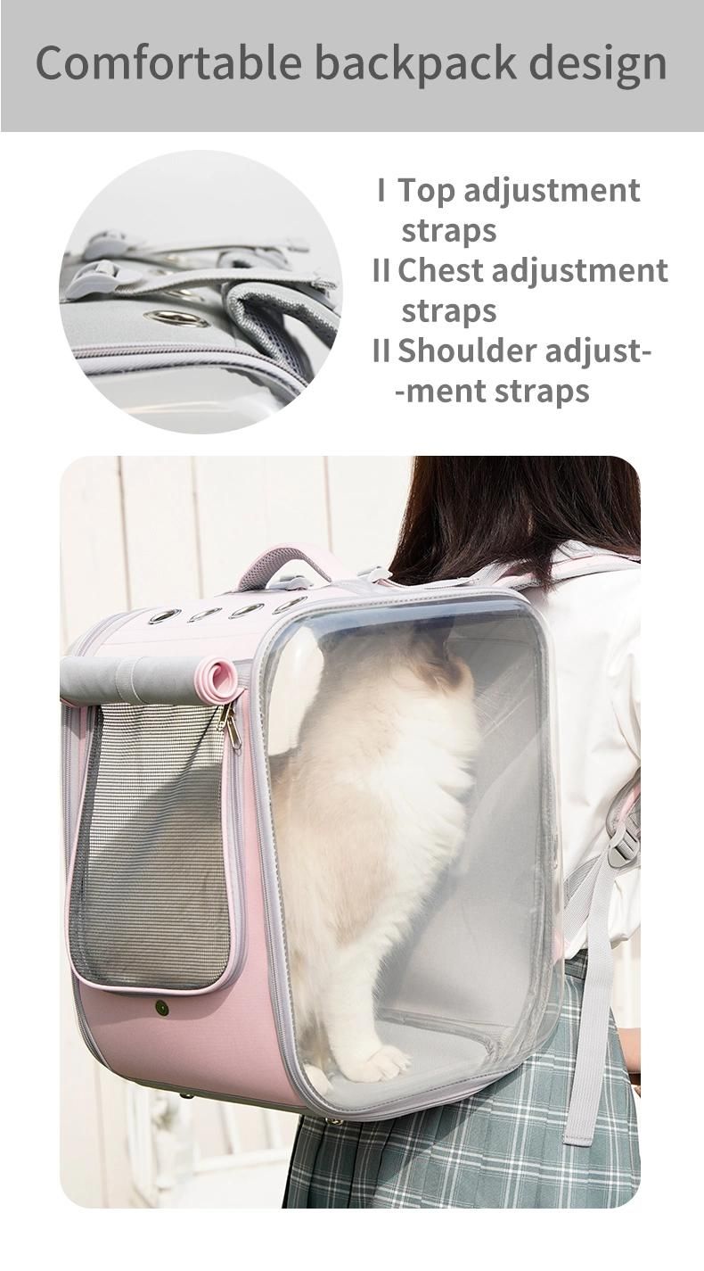 Wholesale Fashion Luxury Breathable Backpack Bag Cat Dog Pet Products
