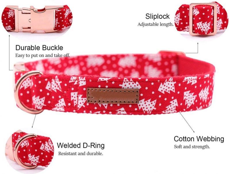 Cotton & Webbing, Bowtie Dog Collar Adjustable Dog Collars