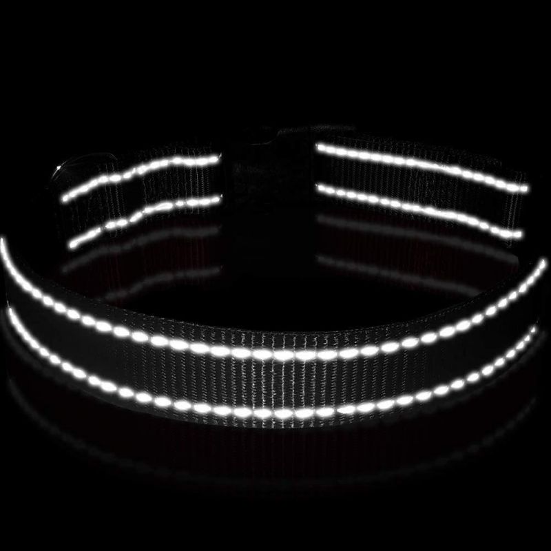 Classic Solid Colors Black Large Size Dog Collar