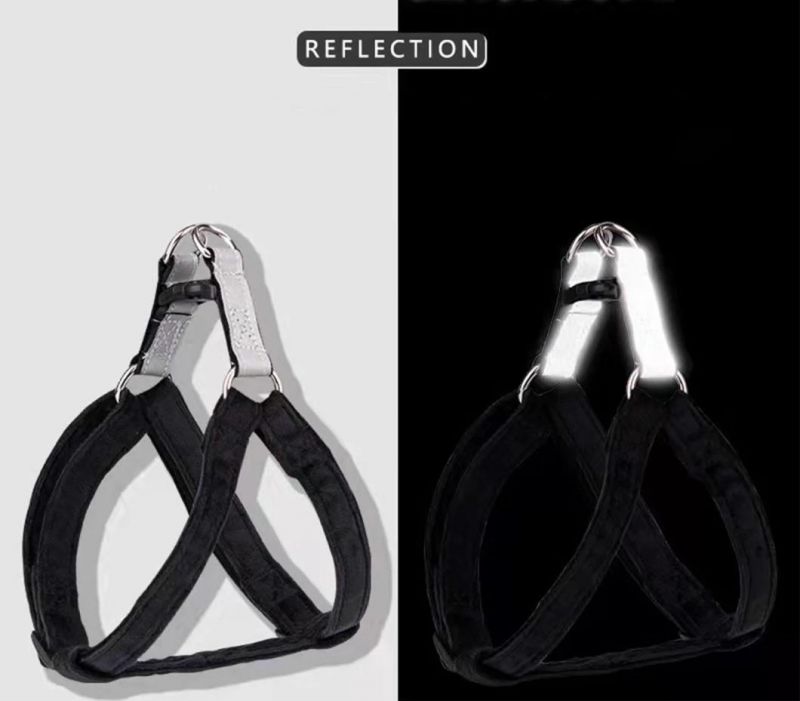 Adjustable Velvet Dog Harness No Pull Dog Harness