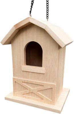 2021 New High Quality Natural Wood Wall Mounted Hanging Birdhouse