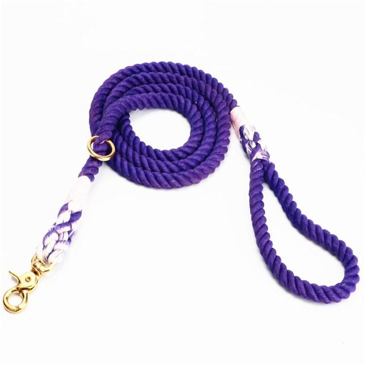 100% Jhandmade Cotton Dog Leash with Various Colors