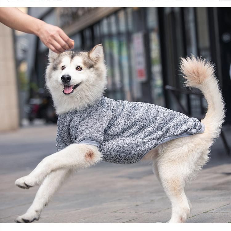Autumn Winter New Large and Medium-Sized Dog Wool Sweater Warm Comfortable Frontier Golden Fur Pet Clothes
