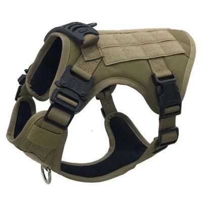 Custom Military Tactical Service Training Dog Vest Dog Police Harness for Large Dog