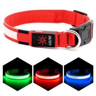 100% Waterproof LED Dog Collar USB Rechargeable Light Glowing Collars