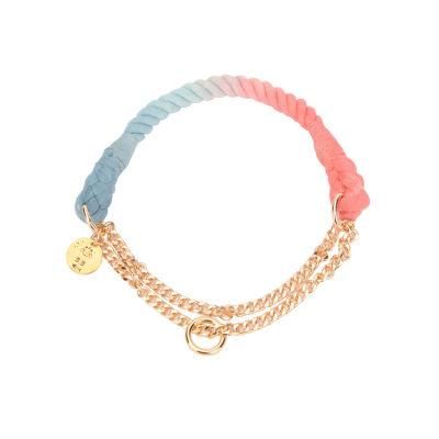 Eco-Friendly Explosion-Proof Punch Braided Gradient Pet Collar Luxury