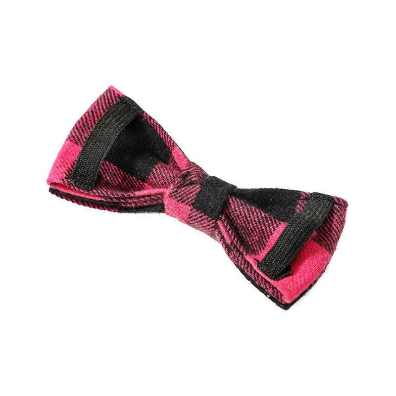 Small Medium Large Dogs Bowtie Pet Collar, Cotton Striped Colorful Plaid Adjustable Dog Collars//