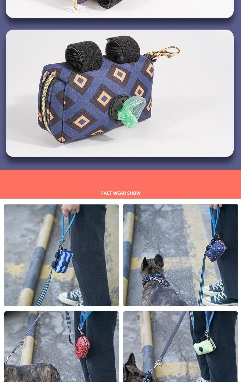 Custom Zipper Dog Waste Poop Bag Holder Dispenser Pet Poo Bag Carrier