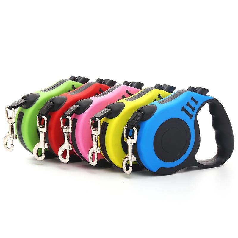 Wholesale ABS Shell Adjustable Multi-Colors Rope Automatic Retractable Dog Leash