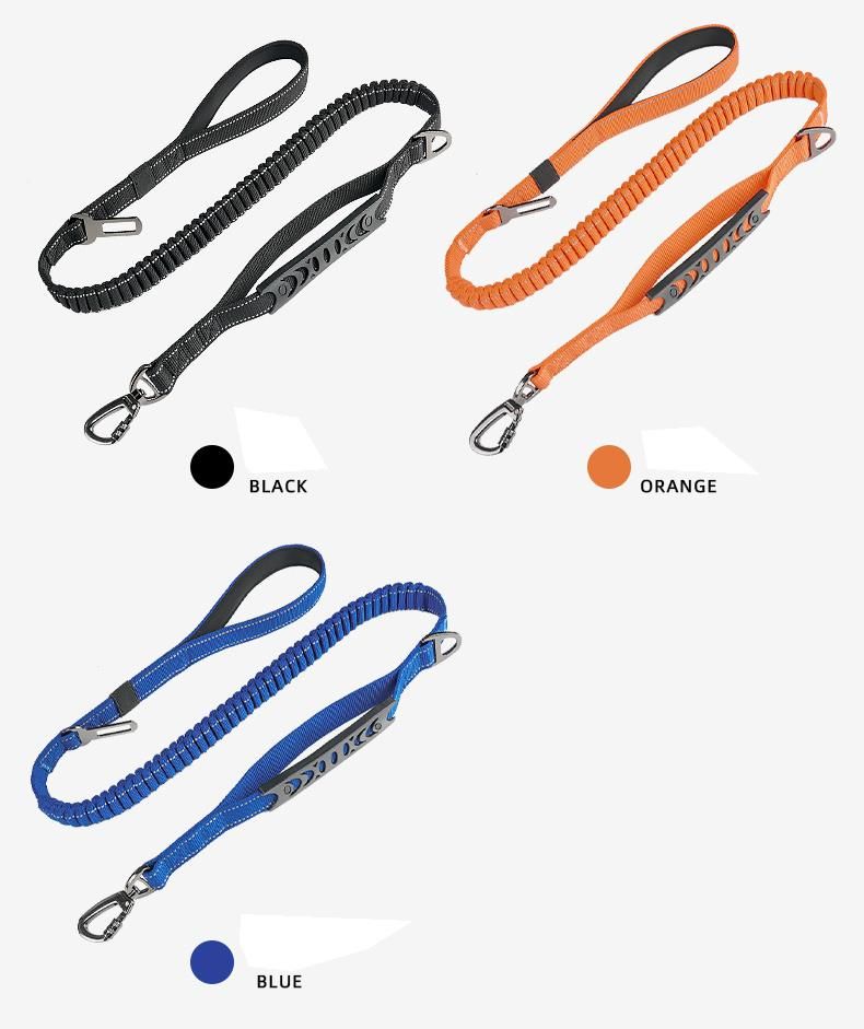 Luxury Heavy Duty Strong Shock-Absorbent Reflective Plain Nylon Tactical Dog Leash Training Dog Lead