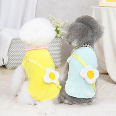 Dog Clothes Spring and Summer Thin Pet Clothing Cats and Dogs Summer Pet Clothes Poached Egg Vest Wholesale