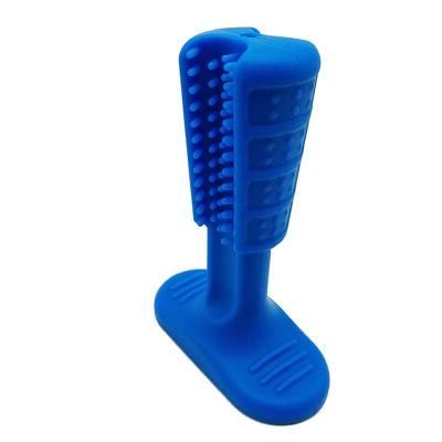 Silicone Pet Dog Brush Bite Brushing Stick Chew Toy Bristly Dog Toothbrush