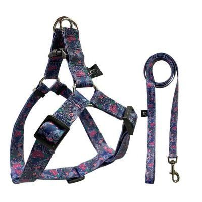 Adjustable Soft Dog Accessories Sublimation Dog Harness Sets Custom Personalized Reversible Dog Chest Harness Vest and Leash