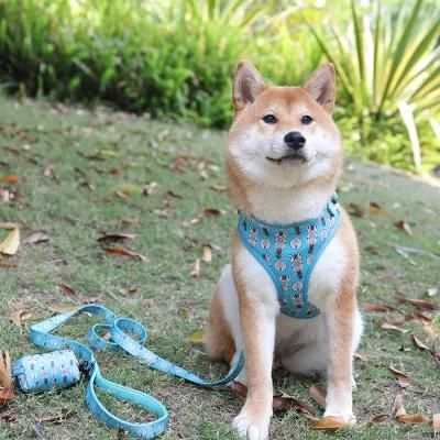 Manufacturer Custom Fashion Adjustable Pet Collar and Leash Harness Pet Accessories