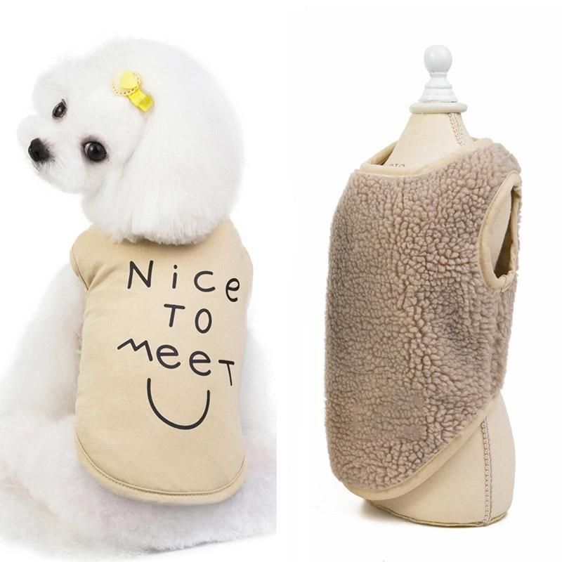 Double-Sided Vest Teddy Clothes Wholesale Pet Clothing Dog Vest Cashmere Waistcoat Autumn and Winter Cat Clothing