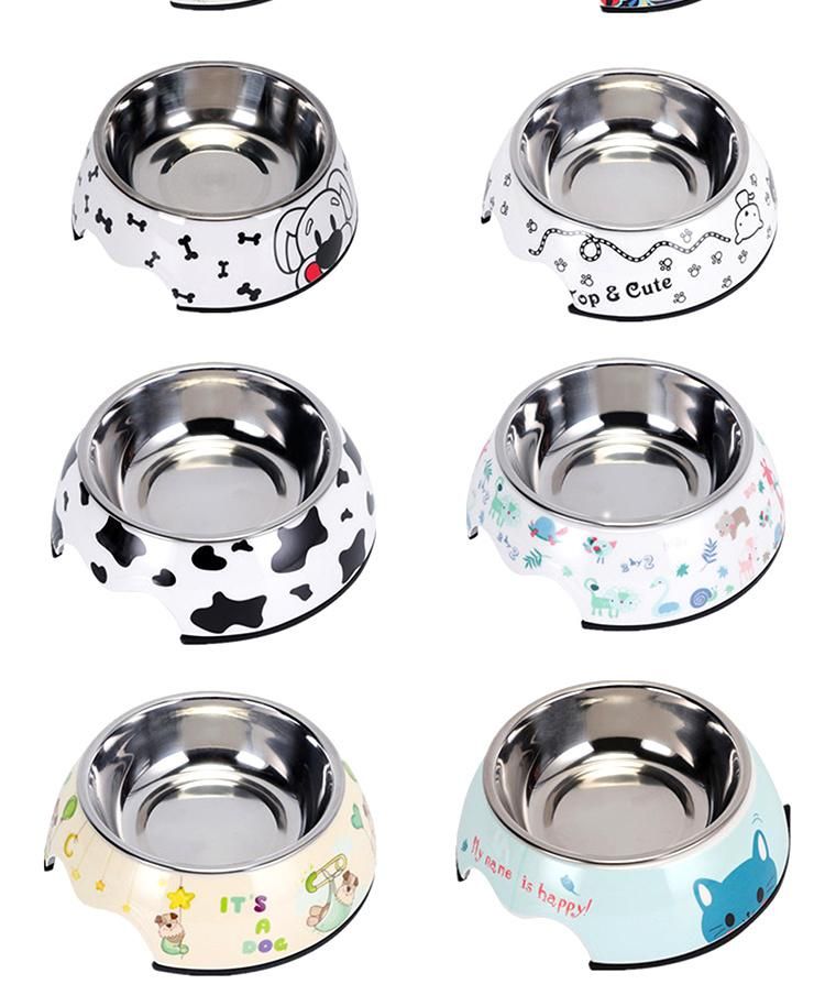 No-Slip Melamine Pet Food Water Feeder Pet Bowl