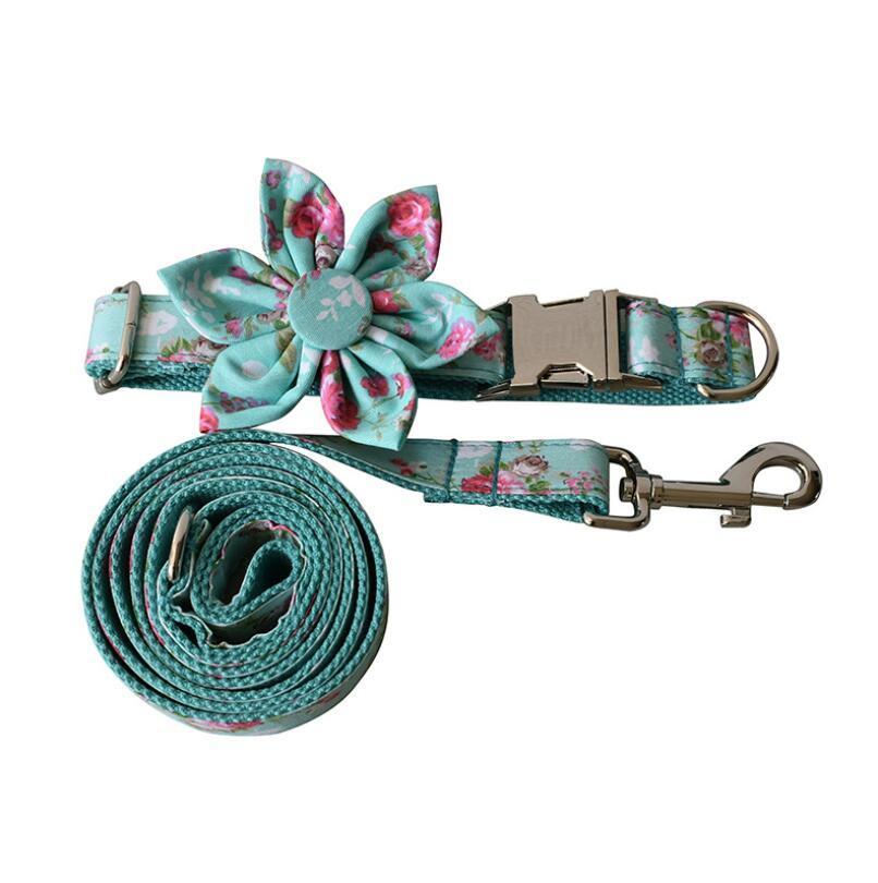 Fast Delivery Custom Rose Dog Collar Leash with Small MOQ