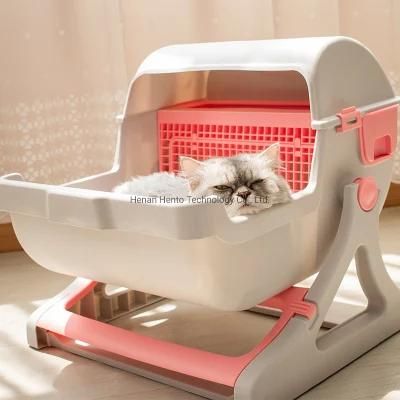 Waterproof Eco-Friendly Plastic Large Pet Cat Litter Box Big Cat Toilet