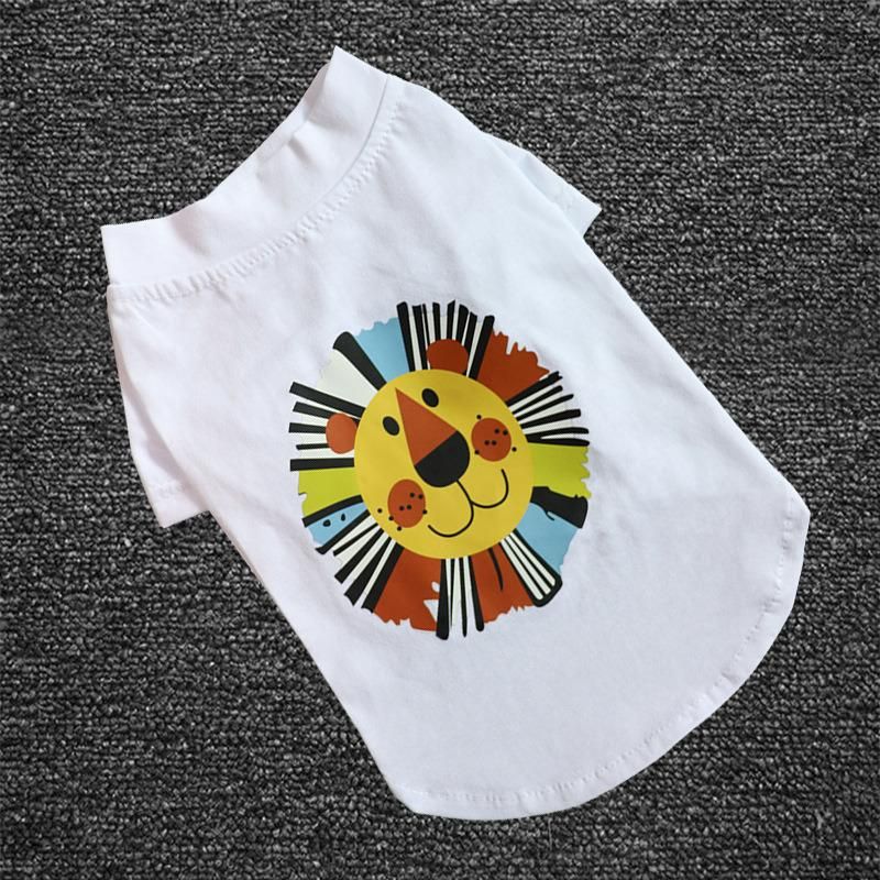 Flower Logo Pure Cotton Dog T-Shirt