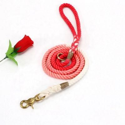 Many Color Braided Handmade Rope Leash 100% Cotton Dog Leash