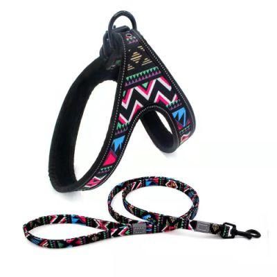 Special Bohemia Pattern Dog Harness with Dog Leash