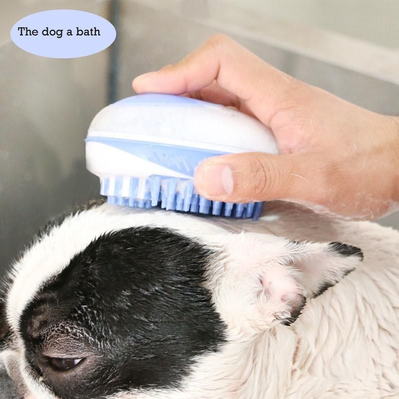Shampoo Hand Pet Massage Silicon Bath Grooming Dog Brush