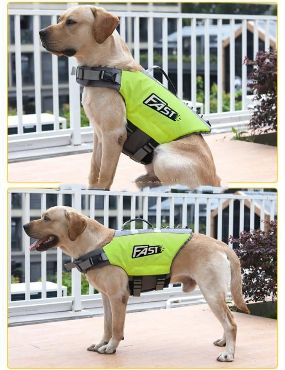 Custom Adjustable Waterproof Printed Reflective Swimming Safety Neoprene Pet Dog Life Jacket Vest
