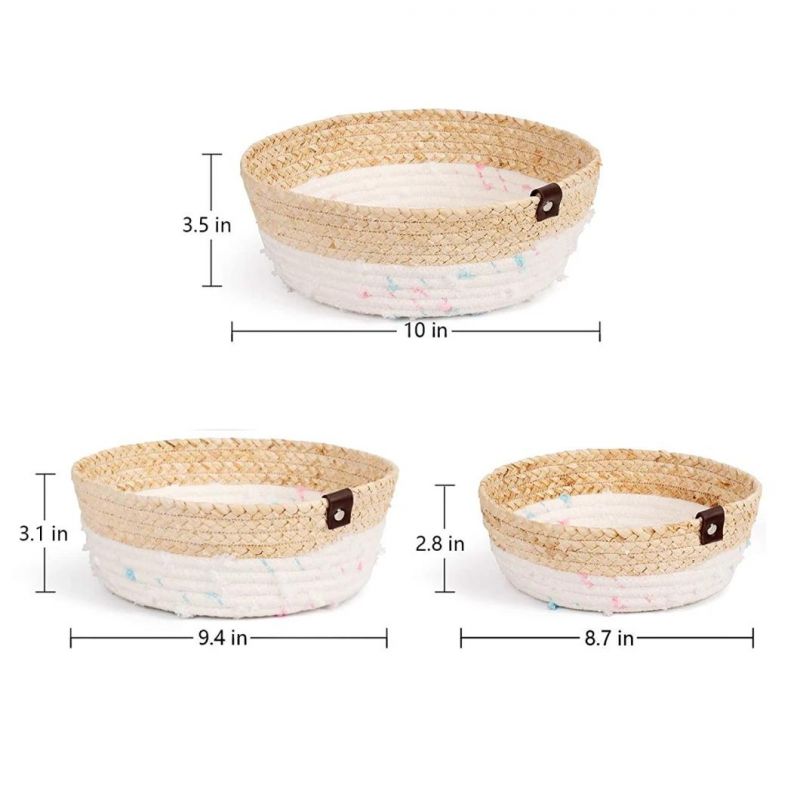 Woven Storage Basket for Living Room and Bathroom