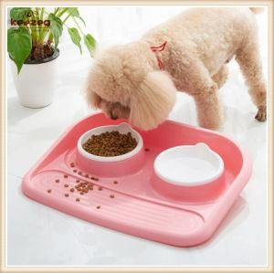 Pet Anti-Slip Double Bowls/Sealing up/ Cat Dog Bowl Ke0005