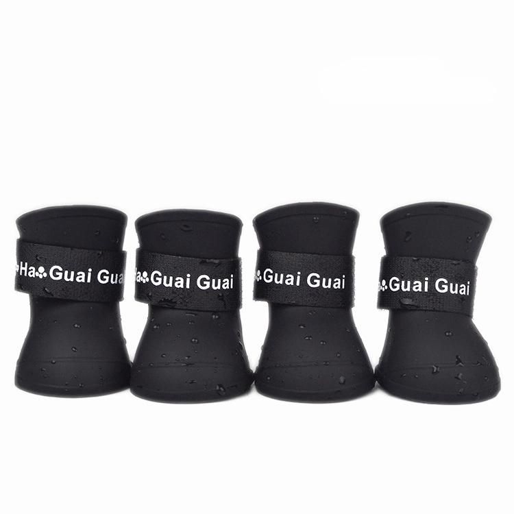 Pet Shoes Snow Boots Pearlescent Material Waterproof Snow-Proof Anti-Skid Silicone Rain Boots